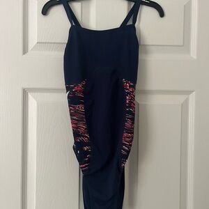 Navy and Red Speedo One Piece